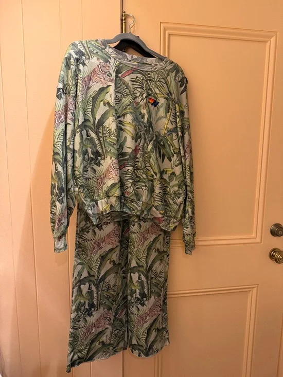 Aviator Nation Green Jungle Women's Sweatsuit - Picture 1 of 4